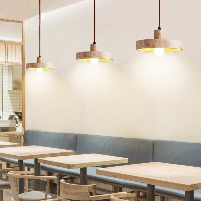 Elise Travertine Stone Pendant Light