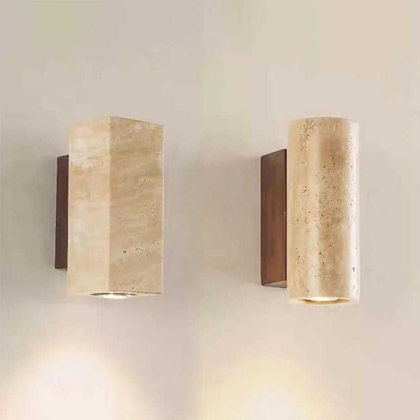 Sanchez Travertine Stone Wall Lamp