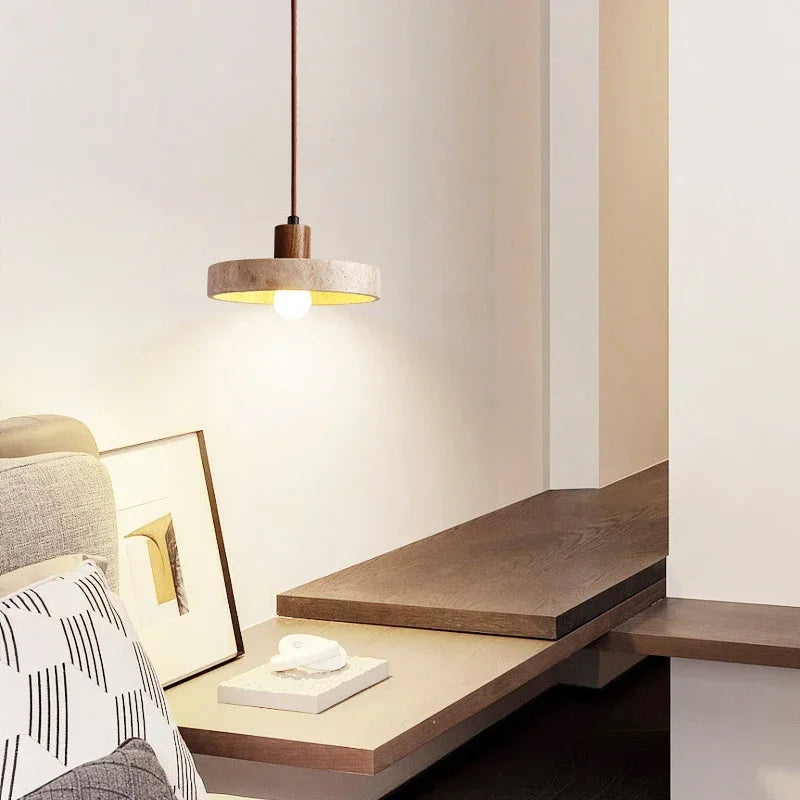 Elise Travertine Stone Pendant Light