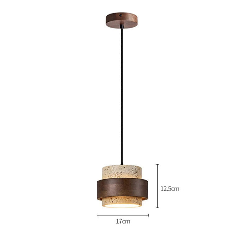 Liara Travertine Stone Pendant Light