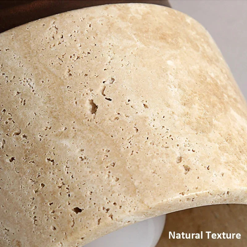 Leme Travertine Stone Ceiling Lamp