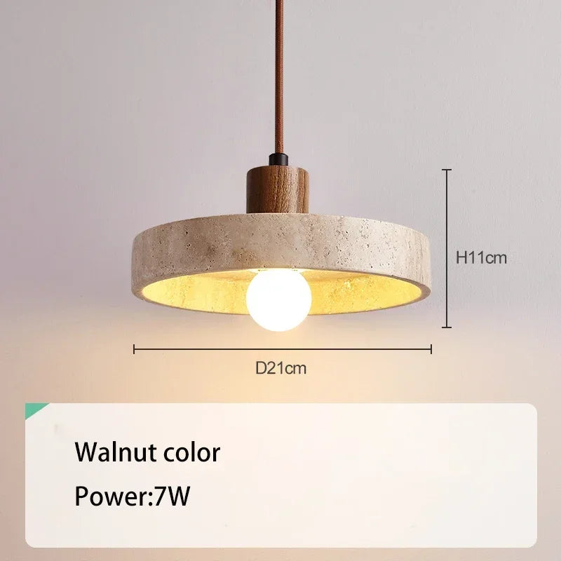 Elise Travertine Stone Pendant Light