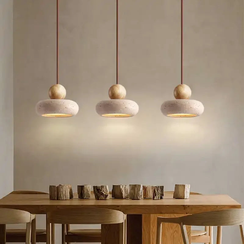 Sarita Travertine Stone Pendant Light