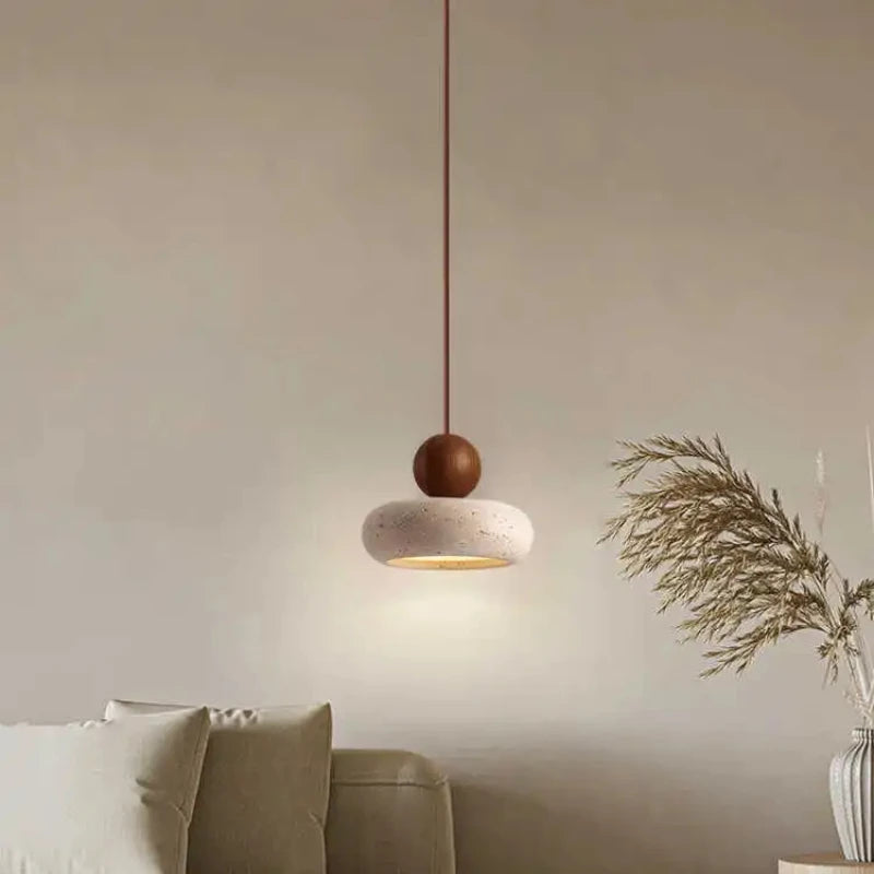 Sarita Travertine Stone Pendant Light