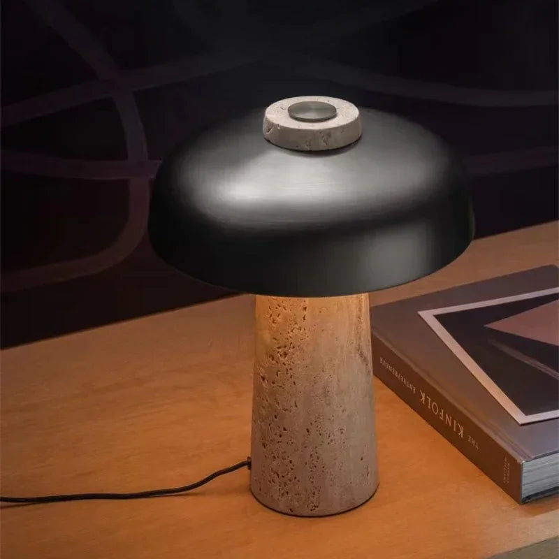 Naturéa Travertine Stone Table Lamp