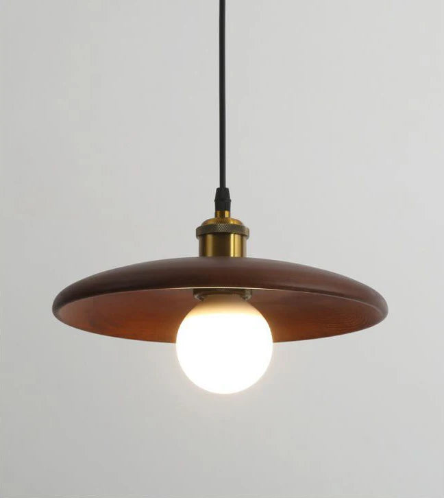 Verna Wooden Disc Pendant Light