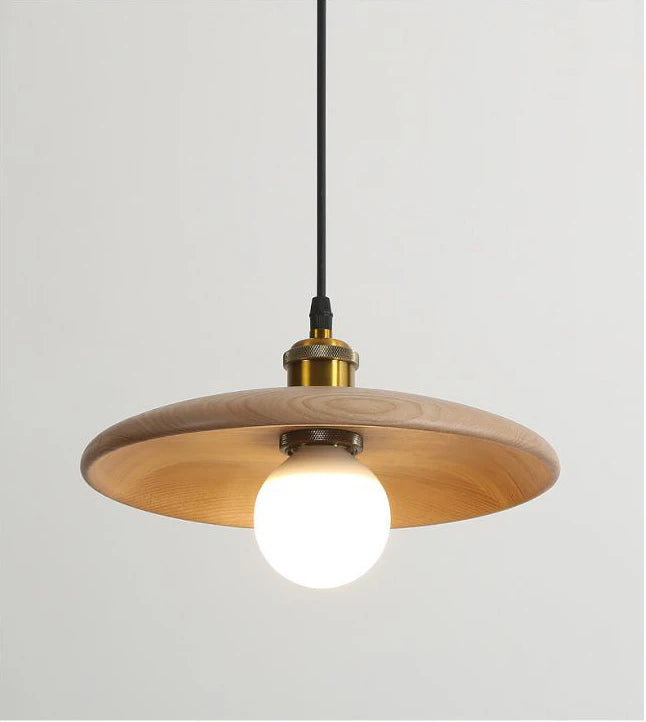 Verna Wooden Disc Pendant Light