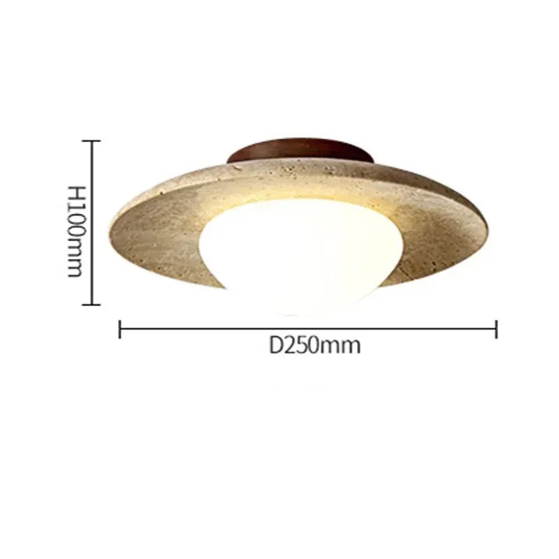 Sanrey Travertine Stone Ceiling Light