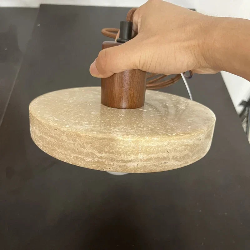 Elise Travertine Stone Pendant Light