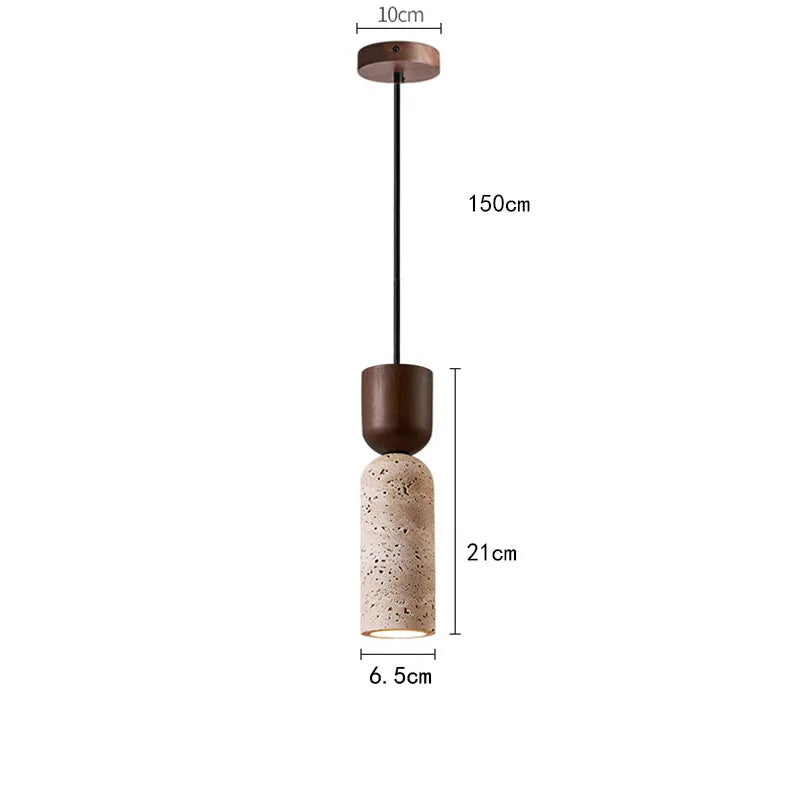 Thalia Travertine Stone Pendant Light