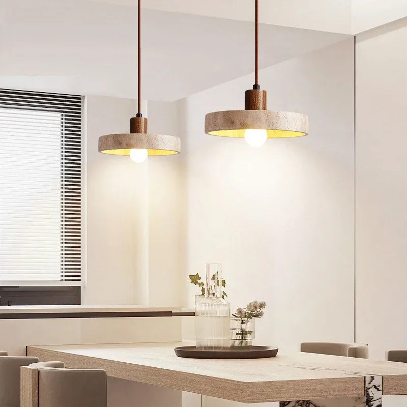 Elise Travertine Stone Pendant Light