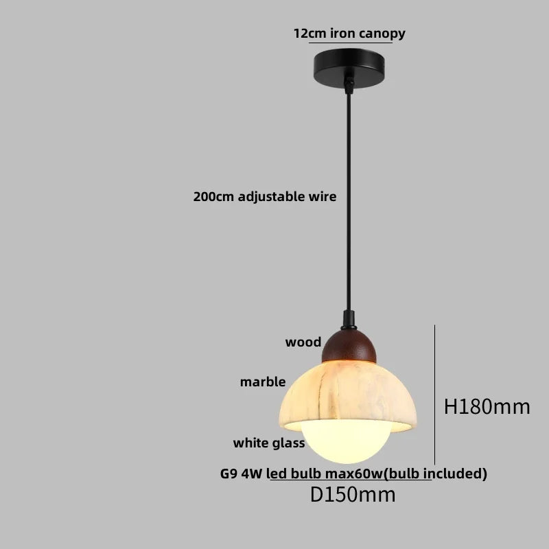 Translucent Onyx Stone Pendant Light