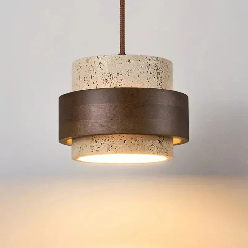 Liara Travertine Stone Pendant Light