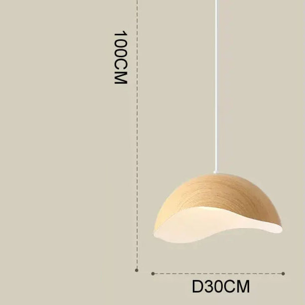 Bravon Wood Style Organic Pendant Light