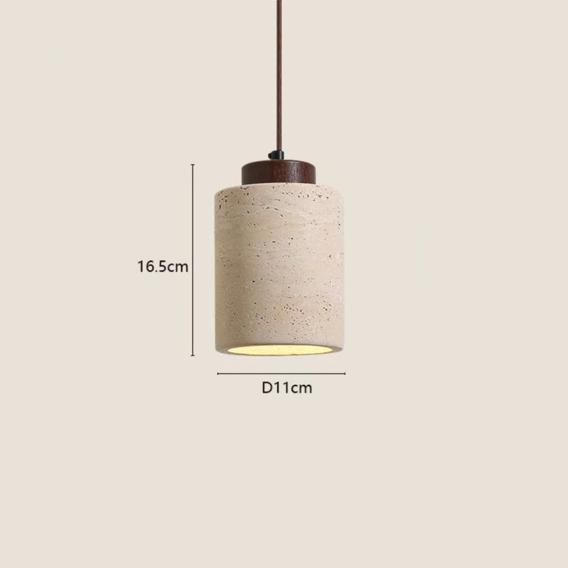 Siena Travertine Stone Pendant Light
