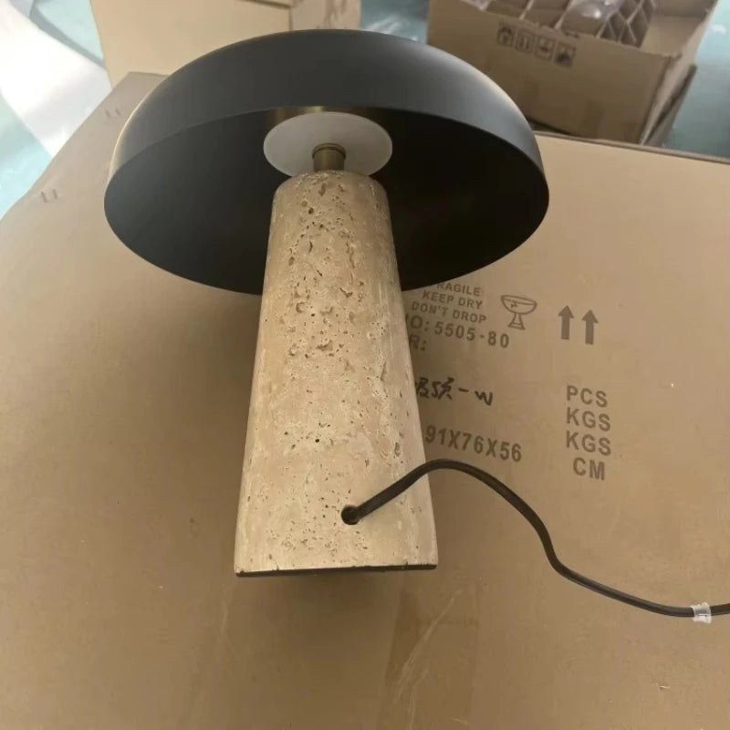 Naturéa Travertine Stone Table Lamp