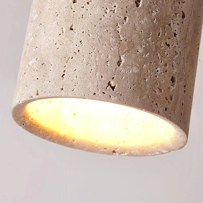 Leme Travertine Stone Ceiling Lamp