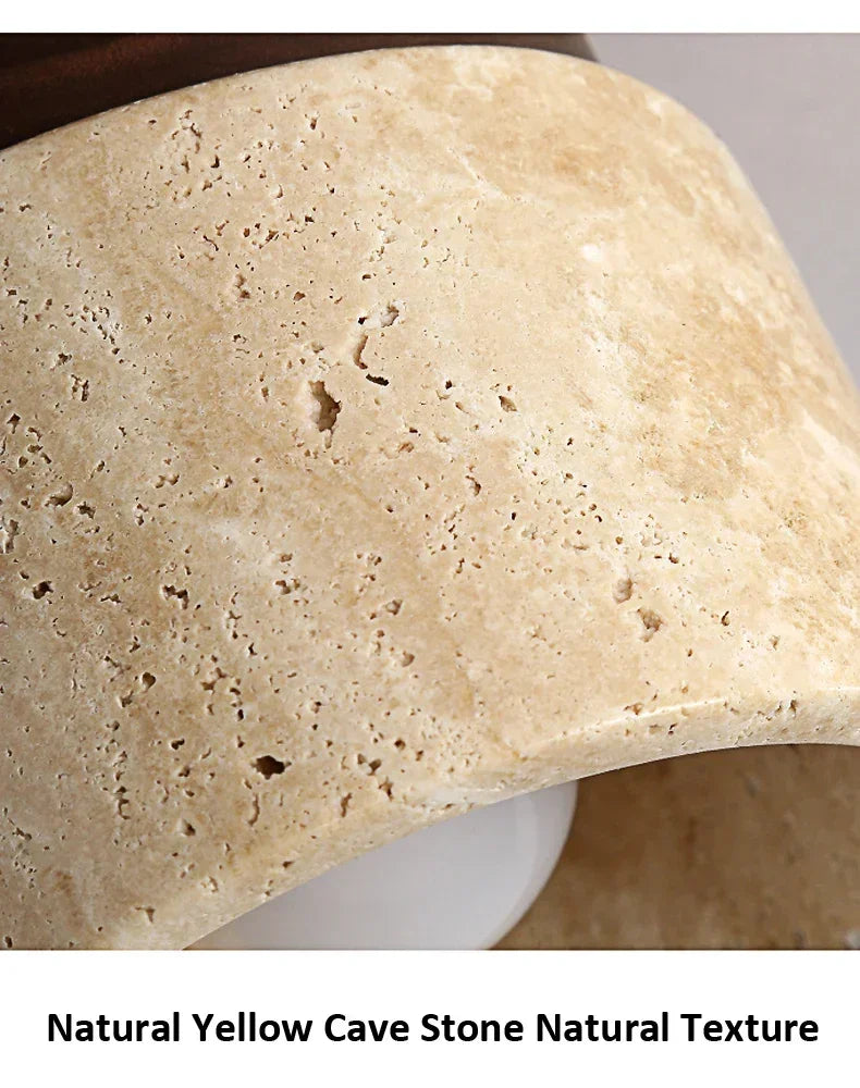 Leme Travertine Stone Ceiling Lamp
