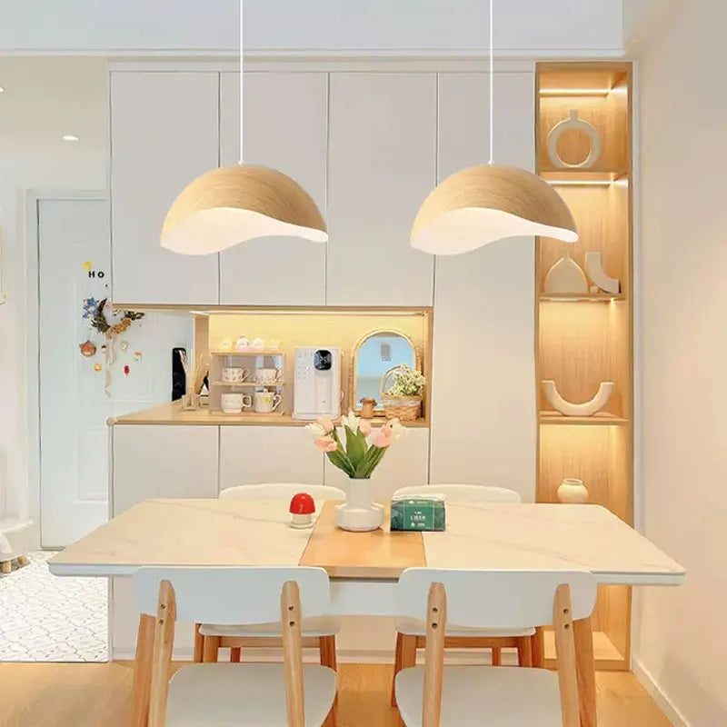 Bravon Wood Style Organic Pendant Light
