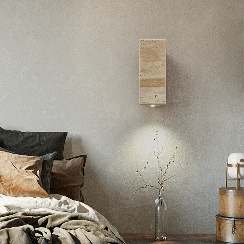 Sanchez Travertine Stone Wall Lamp