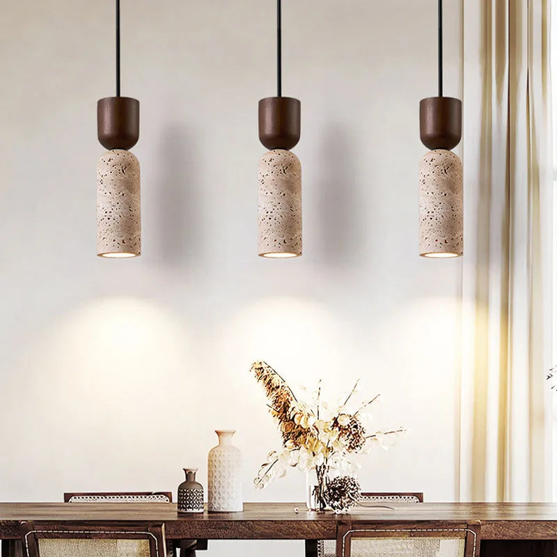 Thalia Travertine Stone Pendant Light