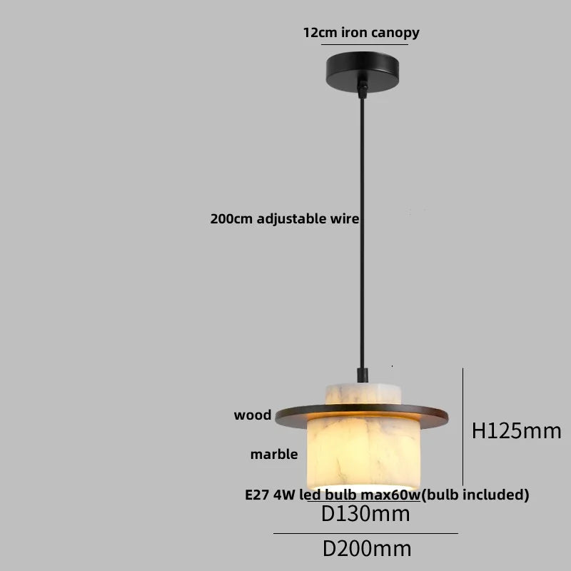 Translucent Onyx Stone Pendant Light
