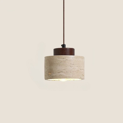 Siena Travertine Stone Pendant Light
