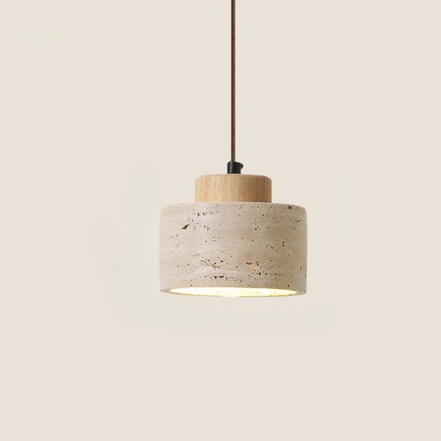 Siena Travertine Stone Pendant Light