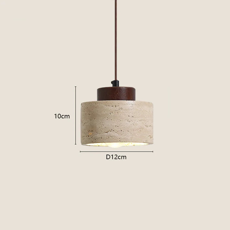 Siena Travertine Stone Pendant Light