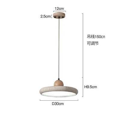Prates Travertine Stone Pendant Light