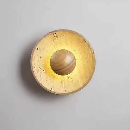 Iris Travertine Stone Wall Lamp
