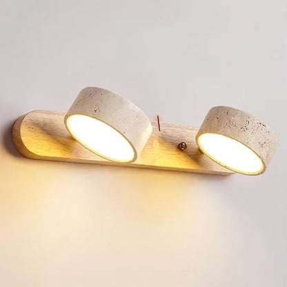 Travertine Stone Mirror Wall Lamp