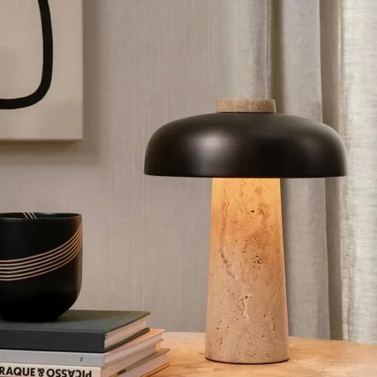 Naturéa Travertine Stone Table Lamp