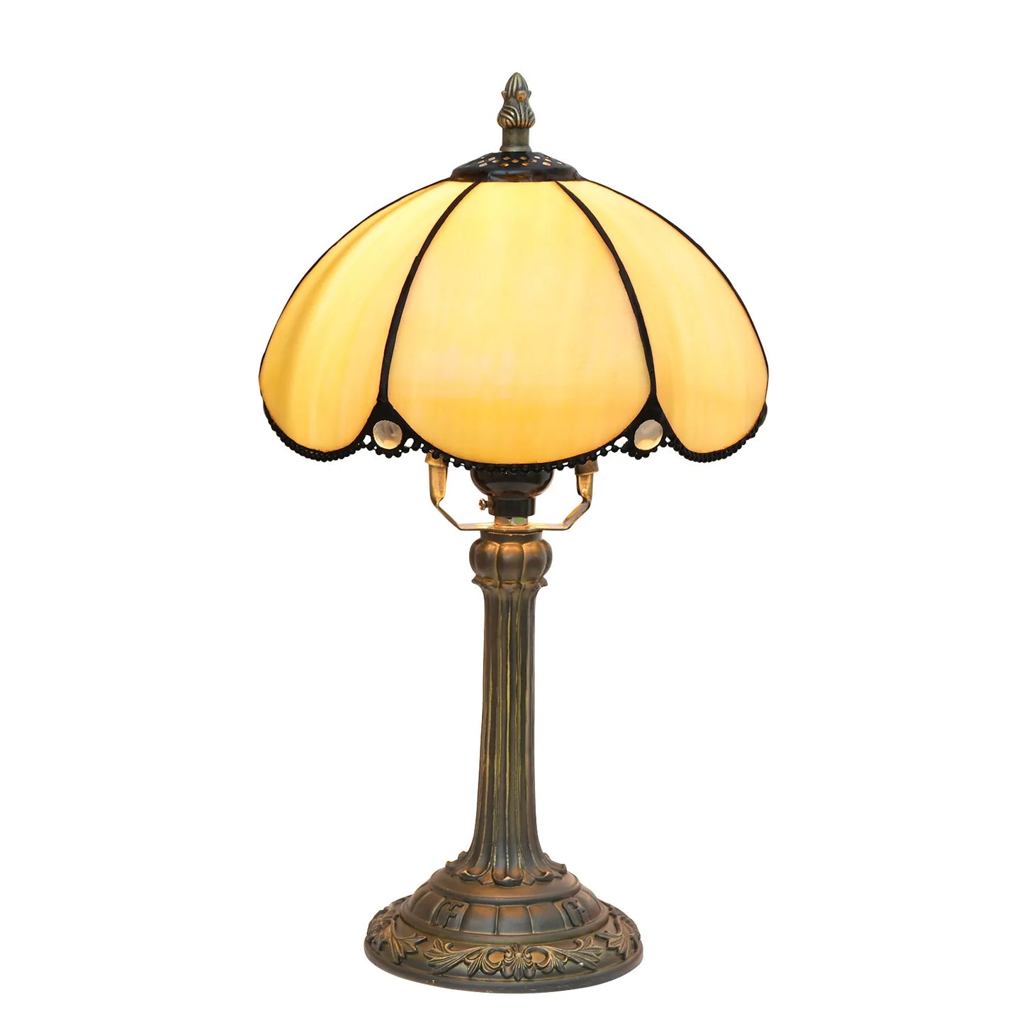 Tiffany Petal Stained Glass Table Lamp