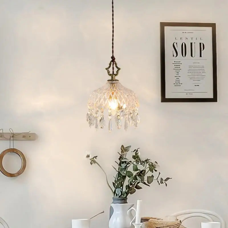 Vintage Crystal Pendant Light