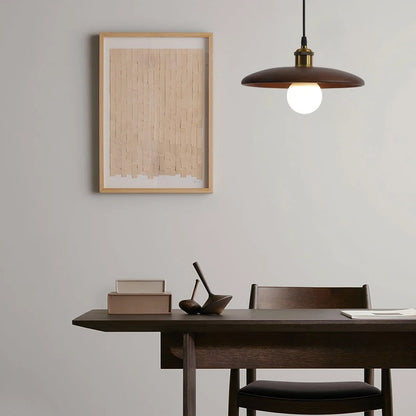 Verna Wooden Disc Pendant Light