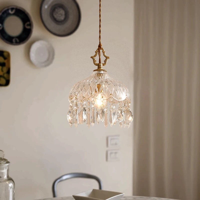 Vintage Crystal Pendant Light