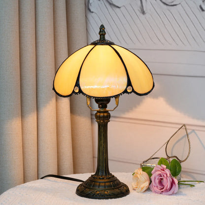 Tiffany Petal Stained Glass Table Lamp