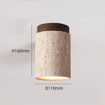 Leme Travertine Stone Ceiling Lamp