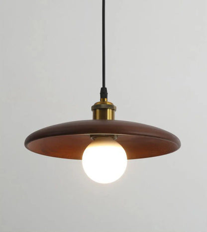 Verna Wooden Disc Pendant Light