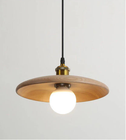 Verna Wooden Disc Pendant Light