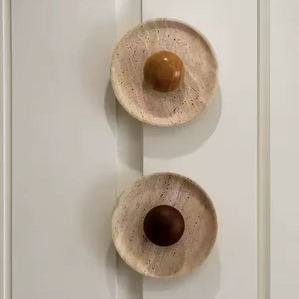 Iris Travertine Stone Wall Lamp