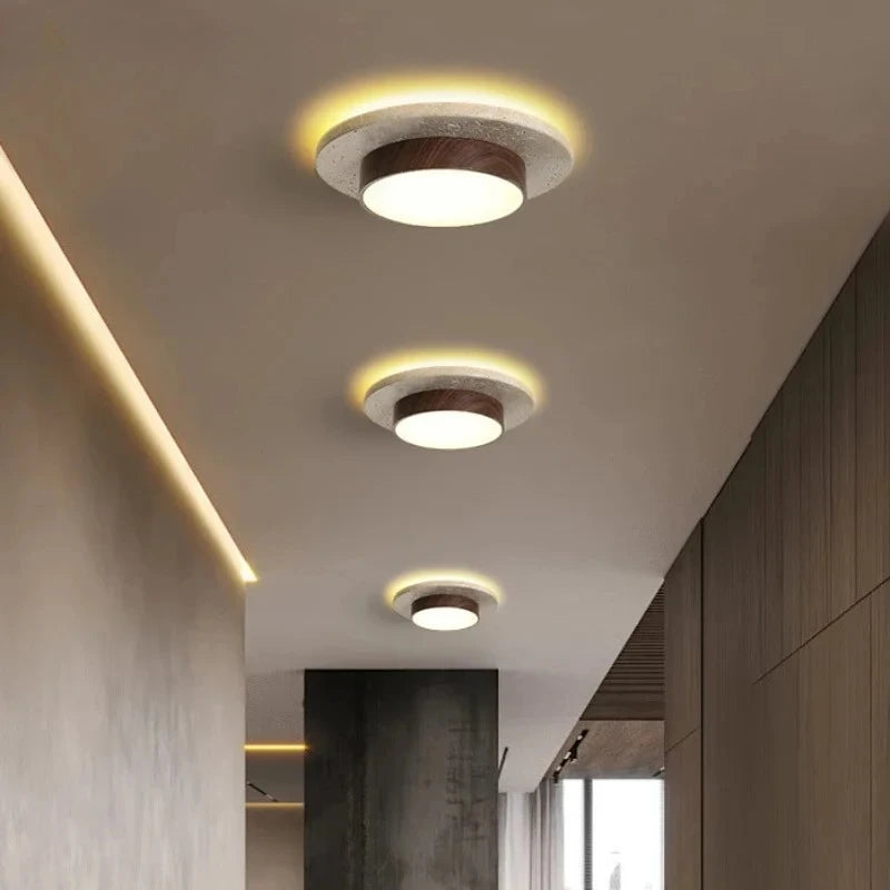 Vittore Travertine Stone Ceiling Light