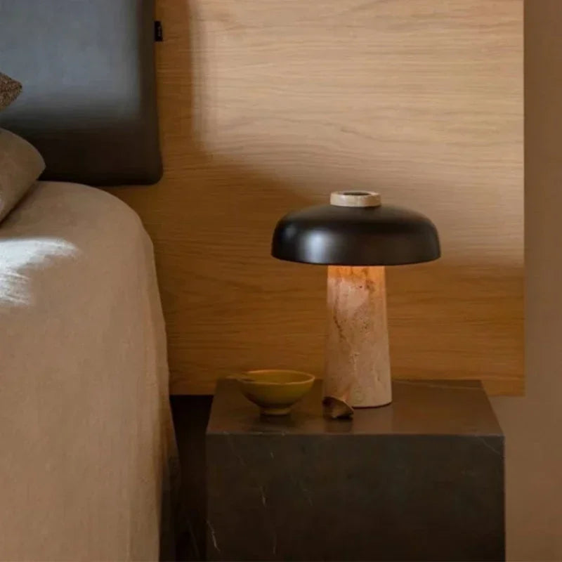 Naturéa Travertine Stone Table Lamp