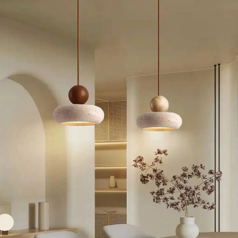 Sarita Travertine Stone Pendant Light