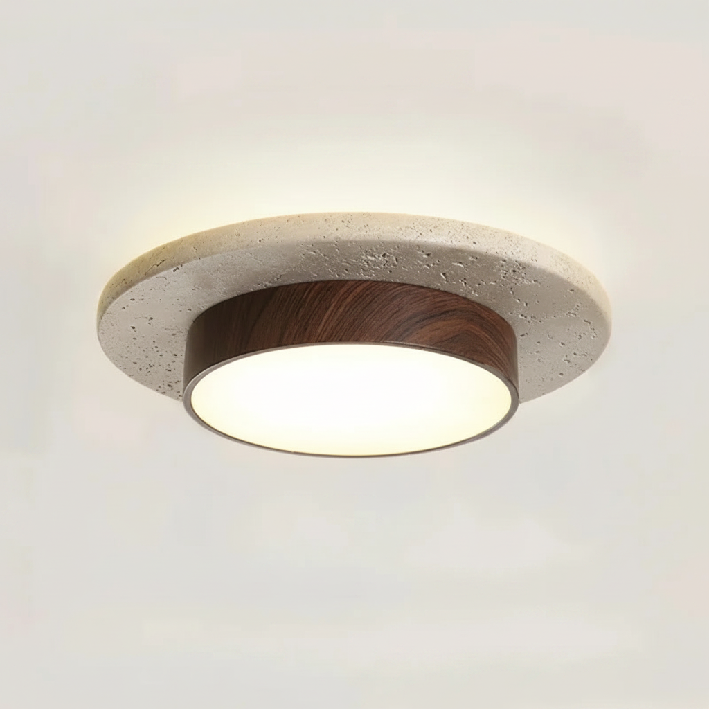 Vittore Travertine Stone Ceiling Light