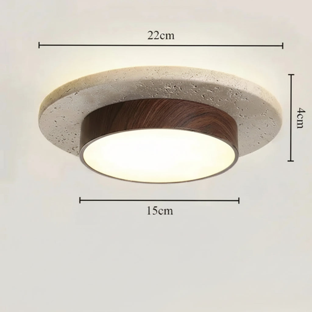 Vittore Travertine Stone Ceiling Light