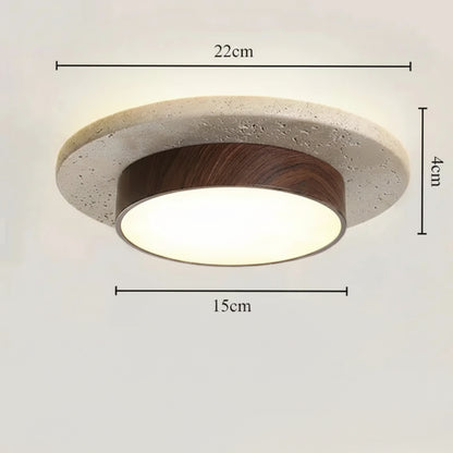 Vittore Travertine Stone Ceiling Light