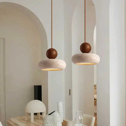 Sarita Travertine Stone Pendant Light