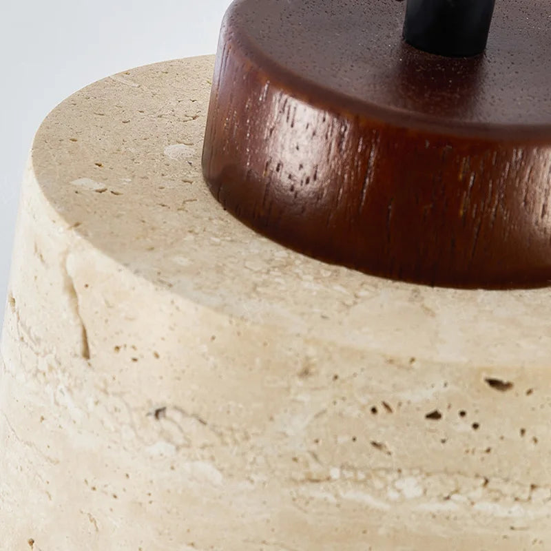 Siena Travertine Stone Pendant Light